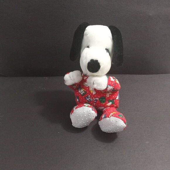 Applause Peanuts Snoopy in Pajamas Beanbag 6'' Stuffed Animal - Picture 1 of 7